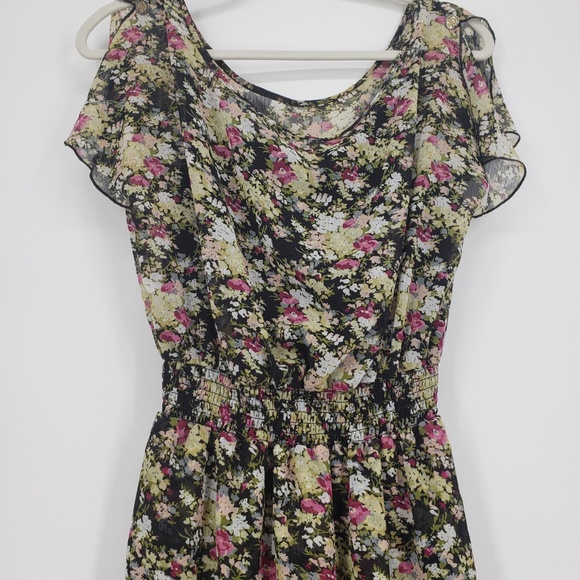 Express Floral Flutter Sleeve Dress Sz s - Picture 4 of 8
